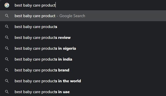 Search Query Result For Baby Care Products